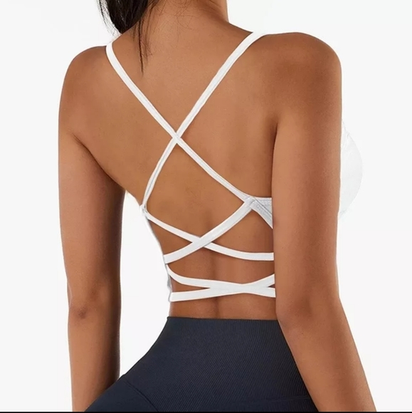 Printed Crisscross Smocked Crop Top